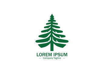 Vibrant Tree Silhouette Vector Icon for Sustainable and Eco Conscious Brands