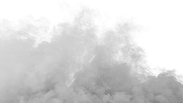 High-Quality and Realistic Smoke: Detailed and Lifelike Billowing Smoke with Transparent Background for Seamless Integration into Visual Projects.