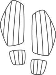 Footprints Of Boots Doodle