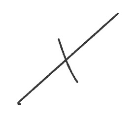 ラフな手書きの黒いバツ - 不正解･ばってん･クロスマークのデザイン素材