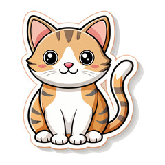 Obraz premium cat sticker picture colorful style