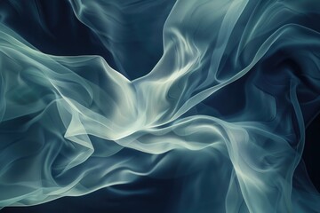 Obraz premium Blue Fabric Close-Up