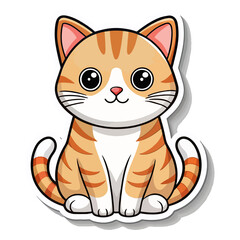 Obraz premium cat sticker picture colorful style