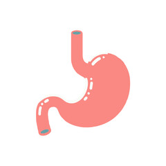 Obraz premium Gastroenteralgia stomach human organ flat design