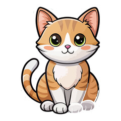 Obraz premium cat sticker picture colorful style