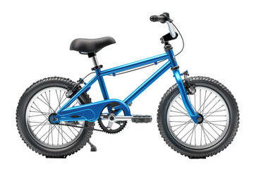 Obraz premium Children's bicycle blue on a transparent background