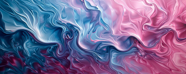 Fototapeta premium Colorful abstract fluid art painting with blue