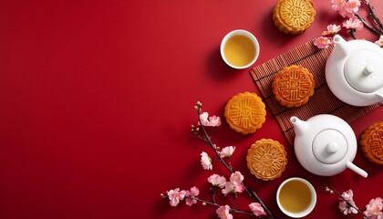 Happy Mid Autumn Festival Poster Design. Chinese Holiday