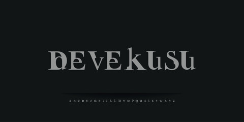 Elegant Modern Serif Alphabet Font Set – Minimalist and Classic Lettering
