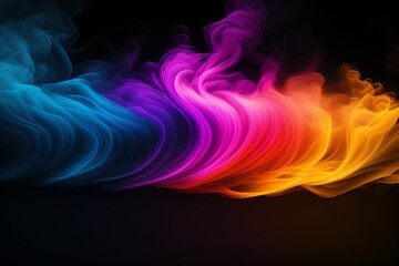 Obraz premium Abstract colorful ink and smoke waves
