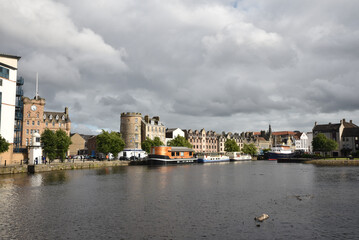 Obraz premium Quais du port de Leith à Edimbourg. Ecosse