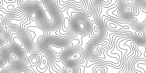 Abstract Topographic map background with wave line. Panorama view gradient multicolor wave curve lines banner background design. Vector illustration. wave Line topography map contour background.