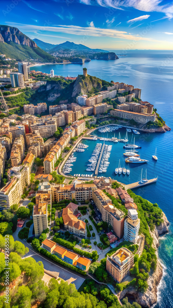 Wall mural monte carlo, monaco aerial view