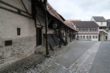 Kirchengaden in Gochsheim, Landkreis Schweinfurt, Unterfranken, Bayern, Deutschland.