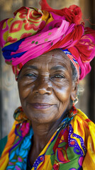 Fototapeta premium Brazilian Woman Portrait - Detailed Cultural Ethnographic Art
