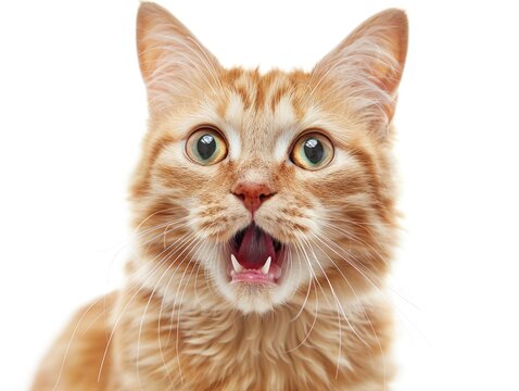 Close-up of cat with open mouth