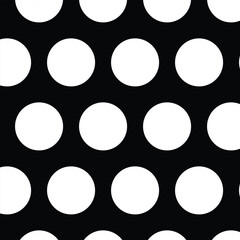 Black And White Polka Dot Seamless Pattern Design