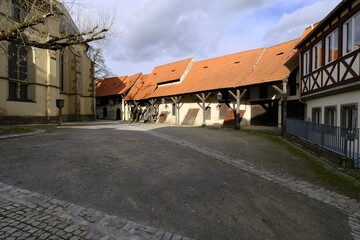 Kirchengaden in Gochsheim, Landkreis Schweinfurt, Unterfranken, Bayern, Deutschland.