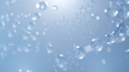 vancomycin molecular structure 3d, glycopeptide antibiotic, structural chemical formula view from a microscope