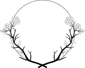 frame of flowers illustration vector