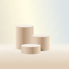 A vibrant, multi-colored pedestal background designed for product photography