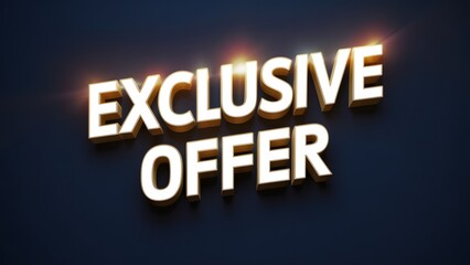 Obraz premium 3D Exclusive offer banner