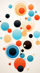 Colorful Circles, Balls, Spheres, on White Background, Abstract Image, Texture, Pattern Background, Wallpaper, Smartphone Cover and Screen, Cell Phone, Computer, Laptop, 9:16 and 16:9 Format
