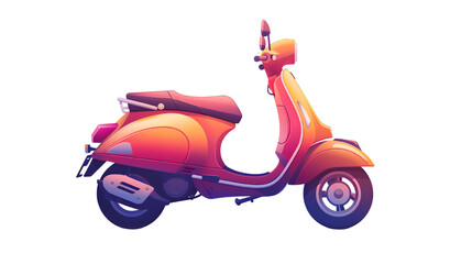 A vibrant and stylish vintage scooter, showcasing a beautiful design that embodies freedom and adventure.