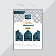 Modern travel flyer design
