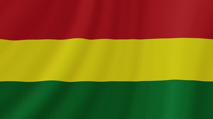 Bolivia Waving Flag. Realistic Flag Animation. Seamless Loop Background.	
