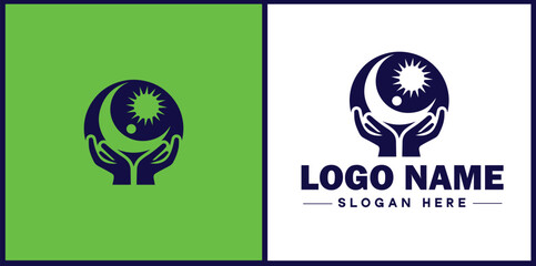 NGO icon Charitable group Voluntary agency Nonprofit organization flat logo sign symbol editable vector