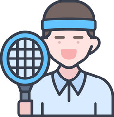 Tennis player icon