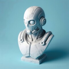 3d render of a robot statue 