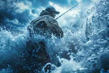 Fictional Brave Souls Tackling the Deep Sea Generated by AI