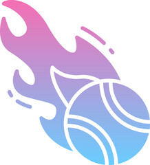 Obraz premium Fireball tennis icon