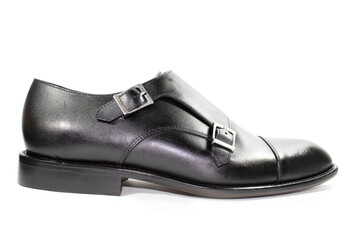 Men's black leather shoe