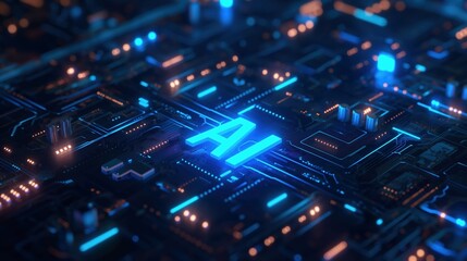 Obraz premium 3D illustration of glowing 