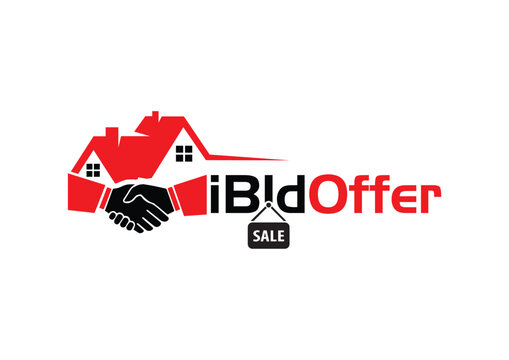 iBid Offer logo design vector template	
