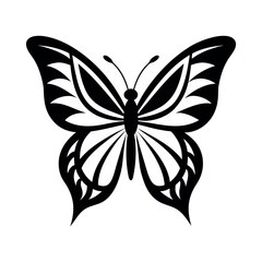 Different butterflies silhouette vector illustration art