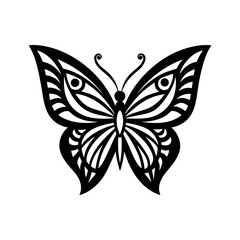 Different butterflies silhouette vector illustration art
