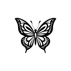 Different butterflies silhouette vector illustration art