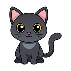 Cute adorable cat vector illustration