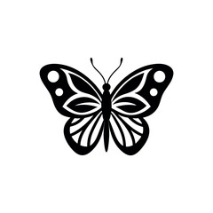 Different butterflies silhouette vector illustration art