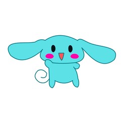 Cute Blue Puppy Cartoon