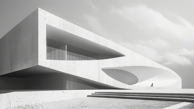 Design a minimalist architectural element that combines precise geometric forms with an unconventional mix of materials or functions