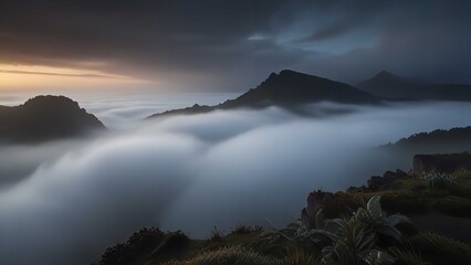 Cloud over the mountains