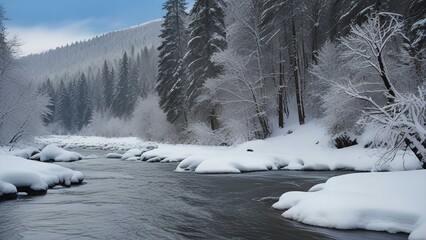 Scenic view of frozen lake against sky,Bow River Trail