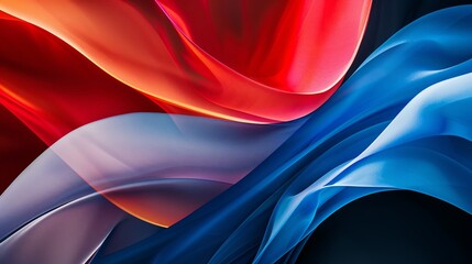Vibrant abstract background with dynamic red and blue waves flowing