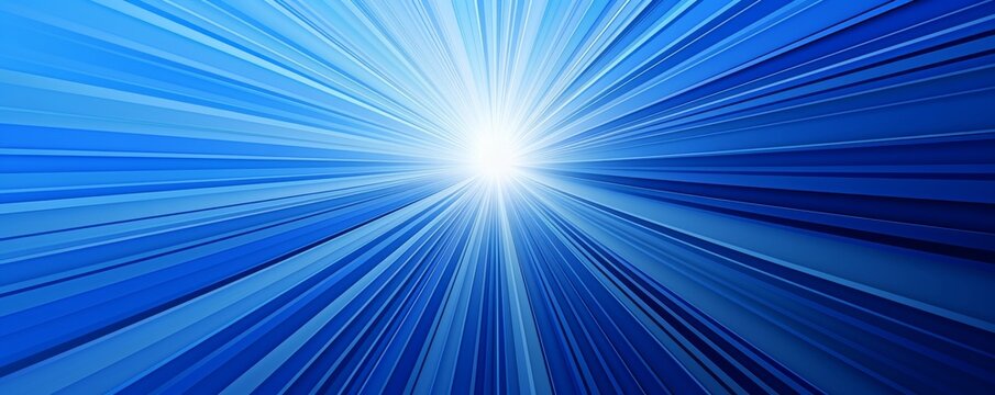 Abstract radial blue light burst background