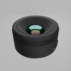 3d Render of 50mm Lens